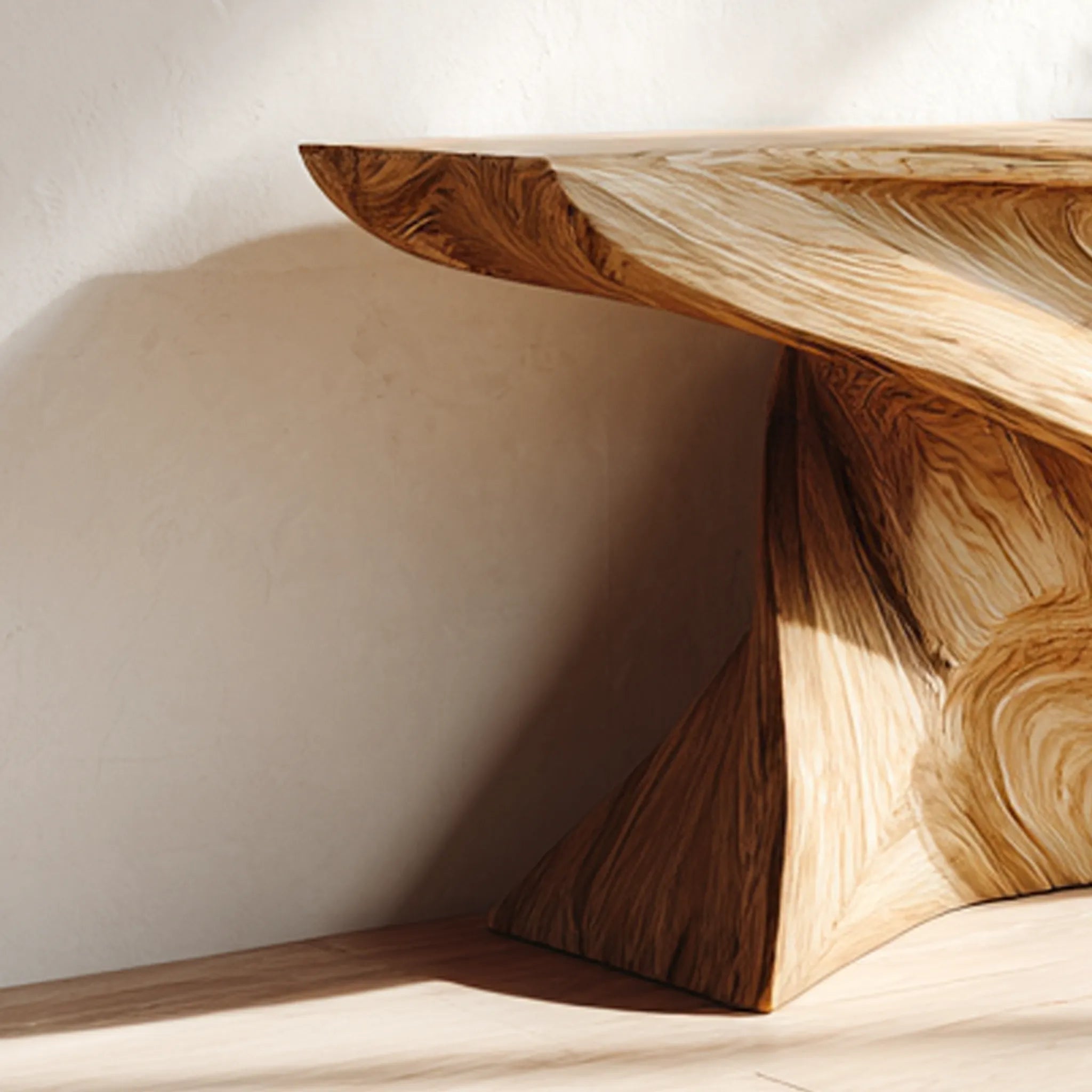 Twisted Solid Wood Console Table for Contemporary Entryways